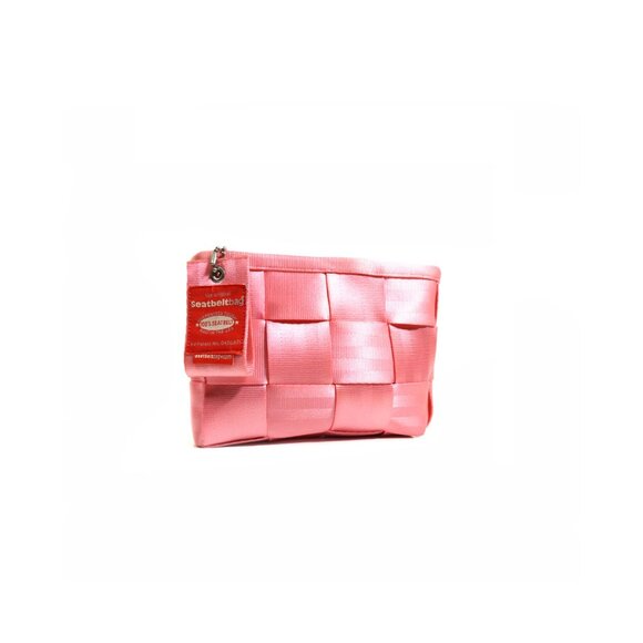 HARVEY'S Seatbelt Purse Small Pink Clutch 8" - Picture 1 of 8